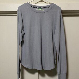 Honeydew long sleeve, gray, cable knit henley shirt, size XL